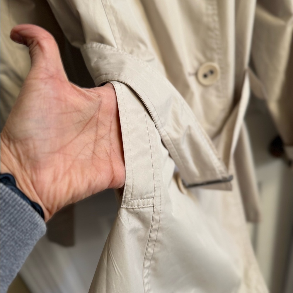 Regent Park Double Breasted Belted Trench Coat Womens XL Light Beige Button Up - Picture 4 of 7